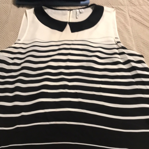 Elle women’s sheer blouse XL black/white - Picture 1 of 7